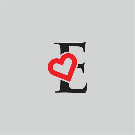 e heart tattoo|Unique Tattoo Ideas: Letter E with Heart Design